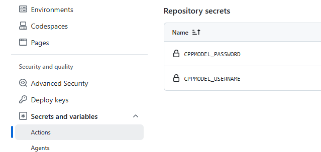 GitHub secrets